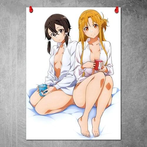 Canvas Poster Sword Art Online Wall Art Painting Posters and Prints Nordic Wall Pictures for Home Decor No Frame