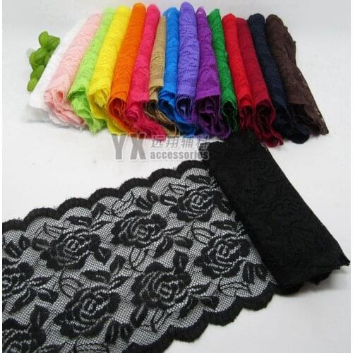 14-14.5cm Wide Mesh Lace Trim Luxury Embroidery 17 Colors Lace Fabric 2 Meters For Sewing Lady Women Wedding Dresses Accessories