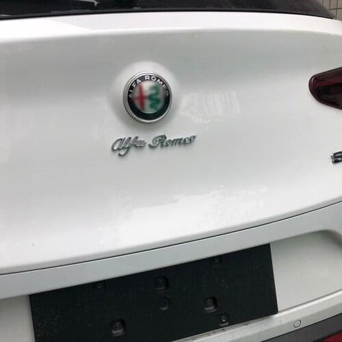Metal rear logo Alfa Romeo English logo For Alfa Romeo Giulia Stelvio modified car logo