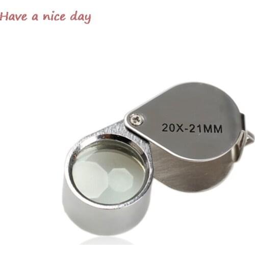 1PC 20x21mm Jewelry Magnifier Magnifying Glass Triplet Jeweler Diamond Eye Loupe