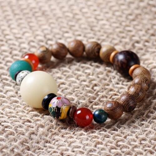 Fashion Bodhi beads wood bracelet, new Buddha beaded ethnic bracelet,Chinese Wind pray beads vintage glazed bracelet