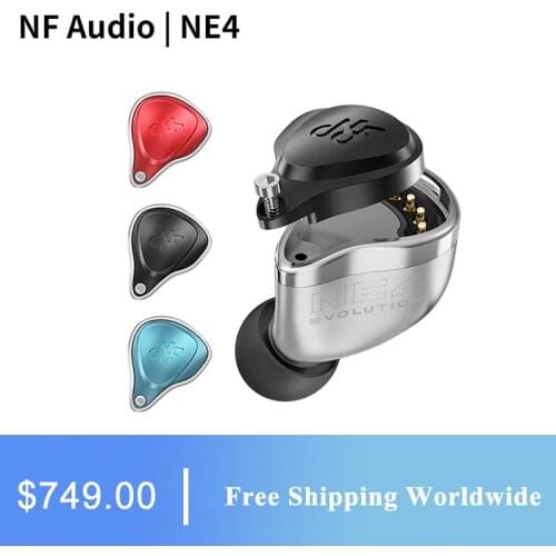 NF AUDIO NE4 Evolution 4BA Earphones HiFi Earphone with Replaceable Frequency Dividing Faceplate IEMs