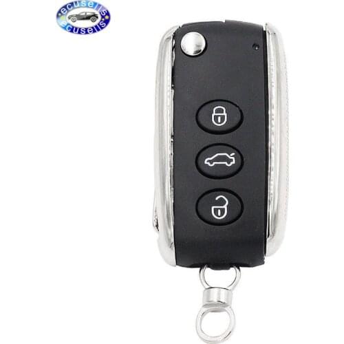 NEW 3 Button Replacement Uncut Folding Remote Key Shell Case Fob for Bentley