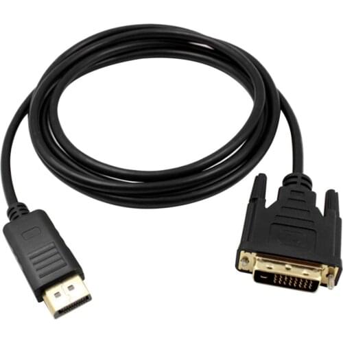 DisplayPort DP to DVI Cable Male to Male Display Port to DVI Connection Adapter 1080P HD for HDTV PC Laptop Projector