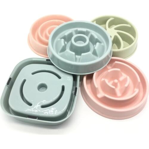 Useful Anti Choke Pet Dog Feeding Bowls Plastic Flower Shape Slow down Eating Food Prevent Obesity Healthy Diet Dog Accessories