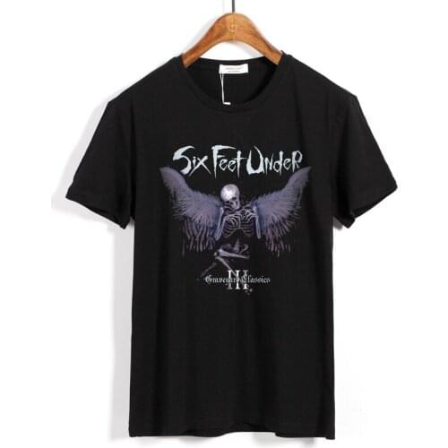 17 designs Gothic Demon Skull camisetas Six Feet Under Rock Brand shirt 3D fitness Punk heavy Metal 100%Cotton skateboard