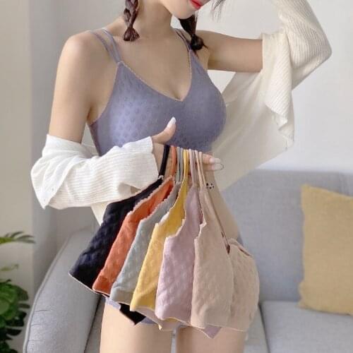 Sexy Lingerie Wireless Bra For Women Padded Push Up Bralette Female Brassiere Summer Soft Backless Fashion Bras Underwear Vest