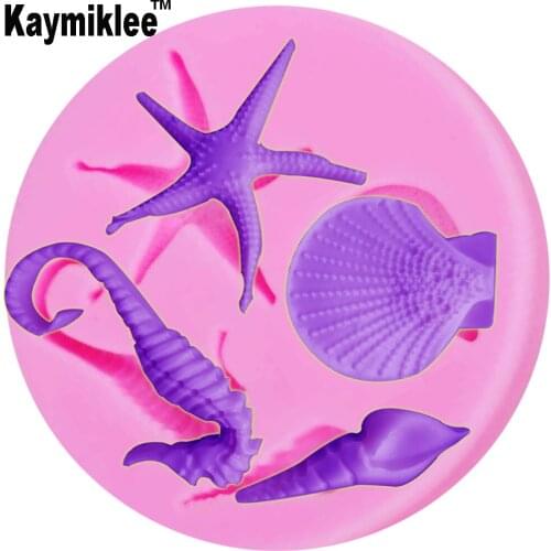 Kaymiklee M522 Shell Conch Silicone Mold Fondant Mould Cake Decorating Tools Chocolate Gumpaste Mold, Sugarcraft, Cake Decoratin