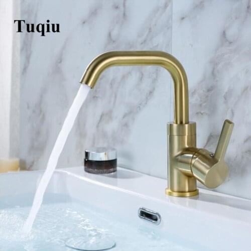 Vidric Basin Faucet Bathroom Copper Matte Brush Gold Sink Mixer Tap Toilet Sink Hot Cold Single Handle Sink Faucet
