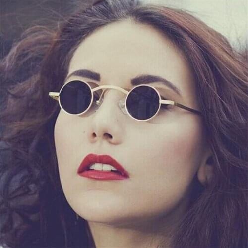 Steampunk Sunglasses Men Women Unisex Small Round Sun Glasses for Woman Vintage Punk Hip Hop Mirror