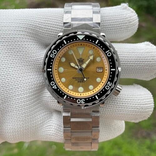 STEELDIVE Men Automatic Watch Mens Dive Watches Tuna Mechanical Wristwatch 300m Waterproof Luminous Sapphire NH35 Ceramic Bezel