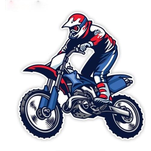 Three Ratels LCS030# 15x15cm motocross ride the bike colorful car sticker funny stickers styling removable decal