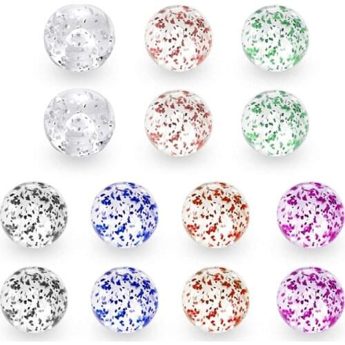 Replacement Balls for Body Jewelry Piercing 316L Surfical Steel Balls Acrylic Balls Barbell Parts 14G Women Men