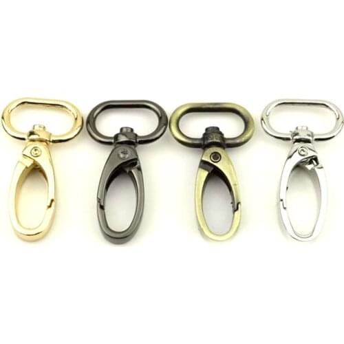 0.75'' / 1'' Oval Gate Swivel Snap Hook, Antique Brass Finish, 10 Pieces Pack, Purse Clips