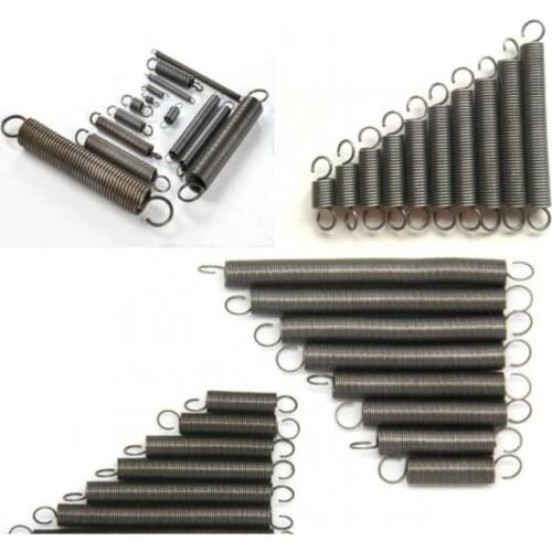 1pcs Length 30-260mm Tension Spring With Hooks Wire Dia 1.4mm Outer Dia 14mm 65Mn Steel Small Extension Spring