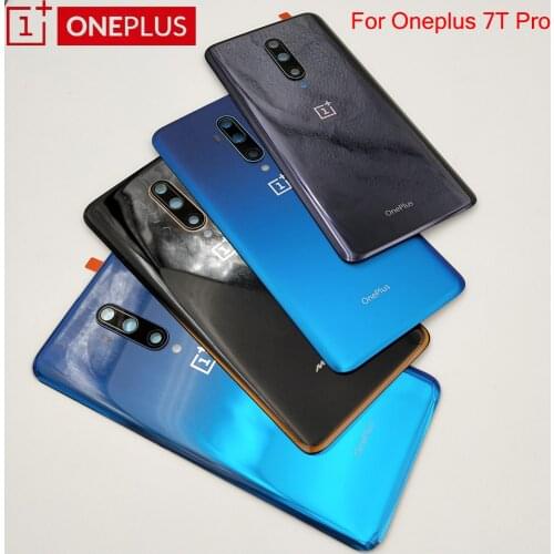 100%Original OnePlus 7T Pro Battery Cover Rear Glass Door Housing Replacement McLaren Battery Cover Back Glass Case +Camera Lens