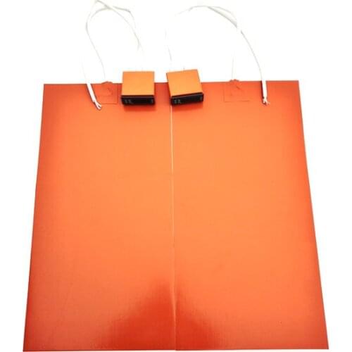 110v 250C 2000w 300*700*1.5mm Silicone Heating Pad for 3d Printer adhesive 1 side digital thermostat on wire 1000mm lead