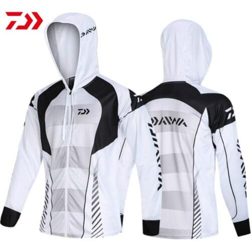 2021 Men Daiwa Hoodies Fishing Clothing Long Sleeve Outdoor Breathable Fishing Shirts Anti UV Quick Dry Cycling Hiking Clothes