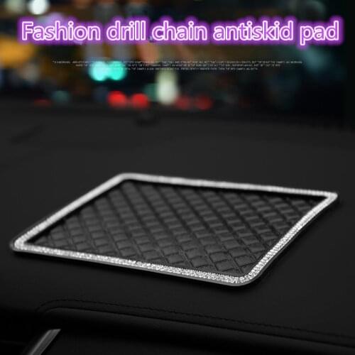 Car Diamonds mounted antiskid pad car meter stand, high temperature perfume accessories, mobile phone pad, car sun mat