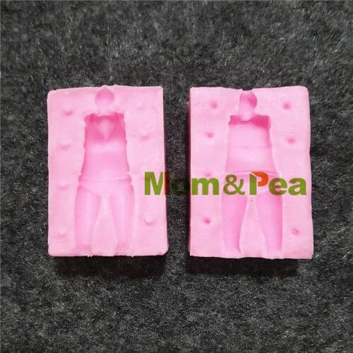 Mom&Pea MP125 Free Shipping Mini Body Silicone Mold Cake Decoration Fondant Cake 3D Mold Food Grade