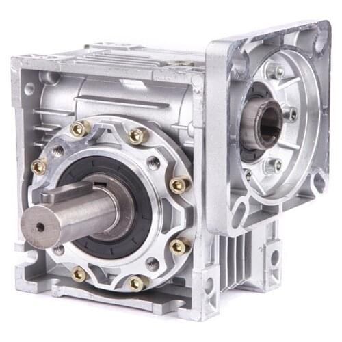 NMRV090 100:1 Worm Gearbox Reducer 22mm Single Input Shaft Worm Gear Speed Reducer 90 Degree NEMA52 Servo Motor Stepper Motor