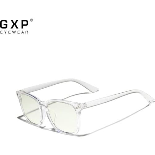 GXP 2 Pcs Pack Fashion TR90 Frame Blue Light Blocking Square Glasses Men Women Anti-Blue Light Radiation Protection UV400 Lens