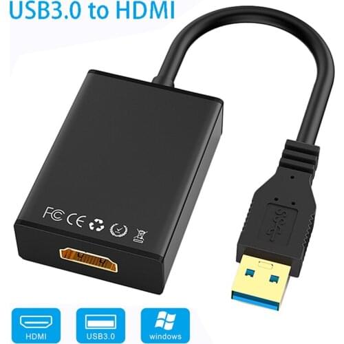 HD 1080P USB 3.0 to HDMI Converter Adapter Cable USB to HDMI External Video Card Multi Monitor Adapter