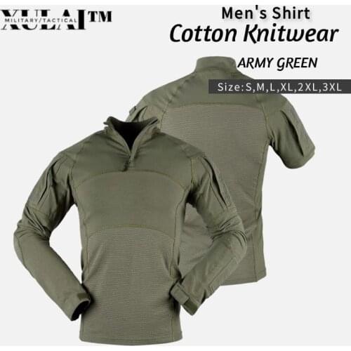 Tactical combat long sleeve LS knitted shirt tactical gear