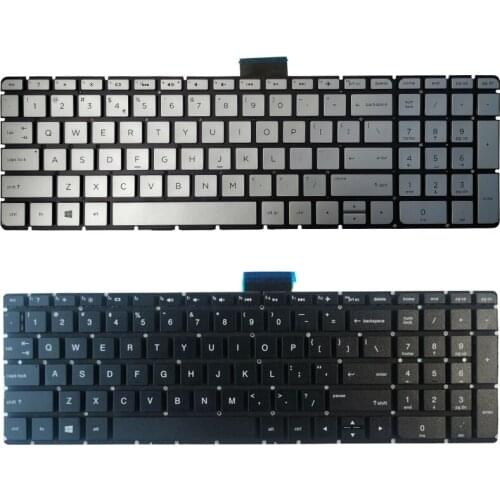 New US Laptop Keyboard for HP Pavilion TPN-Q173 17-U 17T-U 17-AB 17-G US Keyboard silver backlight/black No backlight