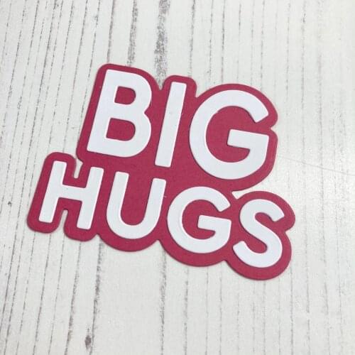 Metal Cutting Dies BIG HUGS card Scrapbooking Stencil Cut Die For DIY Card Crafts Handmade