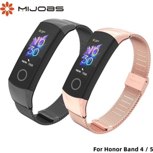 For Honor Band 5 Strap Metal Strap Smart Wristband for Honor Band 4 Stainless Steel Bracelets for Huawei Honor 4 strap