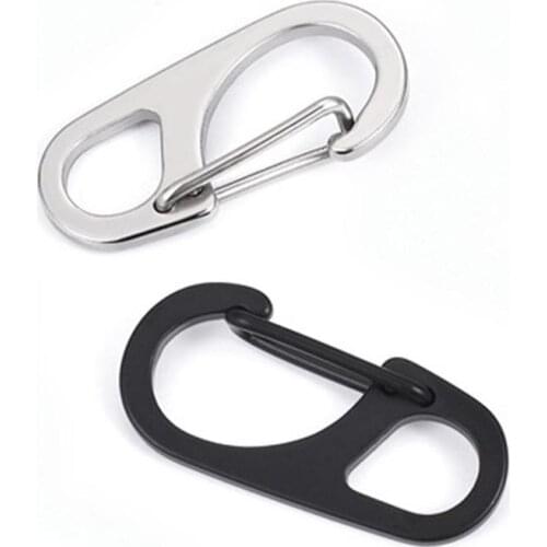 5PCS Spring Buckle Snap Steel Plating Mini Key Ring Carabiner Hook Camping Accessories Mini keychain
