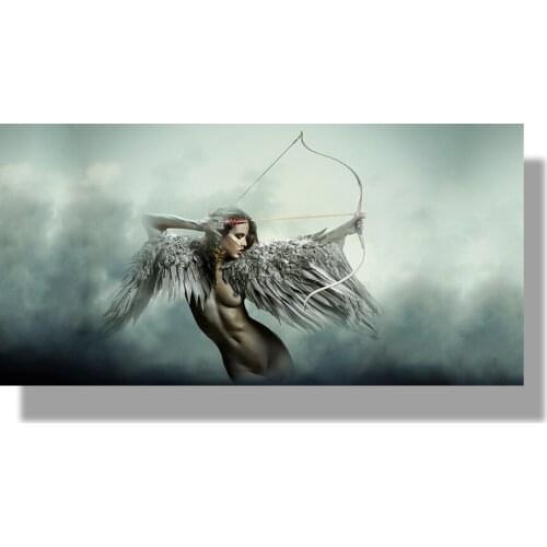 Angel Wings Body Sensual Wall Art Canvas HD Print Picture Painting Home Decor Fantasy Wing Sexy Girl Nude Posters Modern Modular