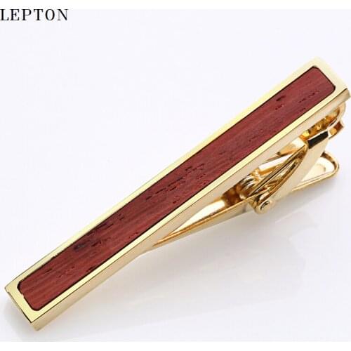 Newest High quality Tie Bar Wood For Men Lepton Tie clips High-grade hedgehog Rosewood Mens Business Wedding Tie Clip&Cuff links
