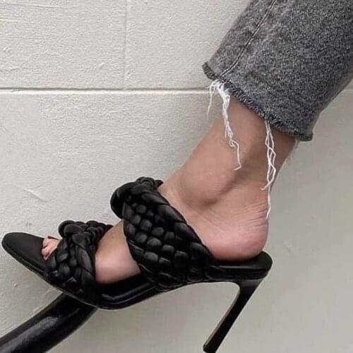 Summer new hand woven sandals fashion multicolor European and American show big size sandals ins trend