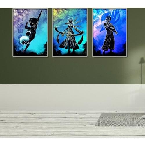 Classic Anime Watercolor Poster Naruto Dragon Ball Goku Canvas Painting Mural Living Room Bedroom Home Wall Decoration Cuadros