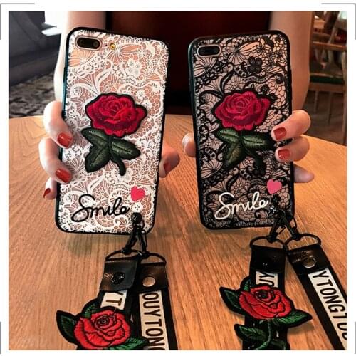 Case For iPhone 12 Pro Max 3D Relief Lace Rose Flower Pattern Embossed Case for iPhone 11 Pro XS Max Back Cover for iPhone X 7 8
