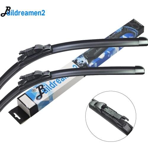 Buildreamen2 Car Wiper Blade Windscreen Rubber Wiper For 2000-2008 Peugeot 307 Fit Hook Arms / Pinch Tab Arms