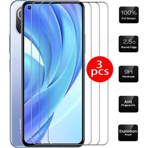 3pcs tempered glass for xiaomi mi 11 lite smartphone full cover screen protector for xiaomi mi 11lite mi11lite protective film
