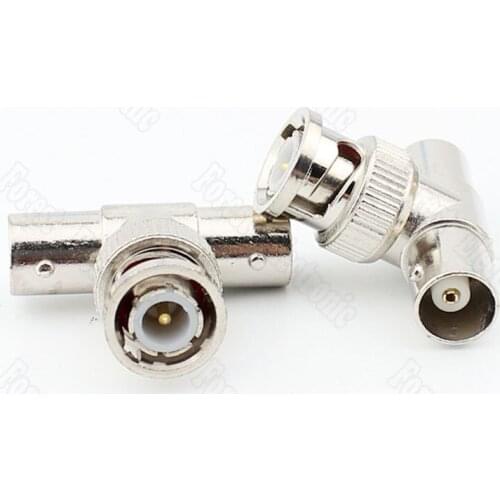 10pcs/lot BNC Q9 Double Female One Male Connector Monitoring Connector Signal One-two Adapter