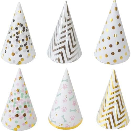 10pcs/lot Paper Hat Birthday Cap Party Birthday Party Decorations Kids Baby Shower Decorations Party Supply