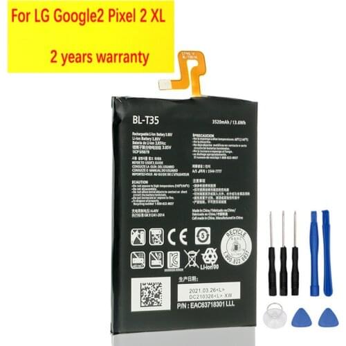 100% Original BL-T35 3520mAh Battery For LG Google2 Google 2 Pixel 2 XL Pixel2 Phone+Home Delivery
