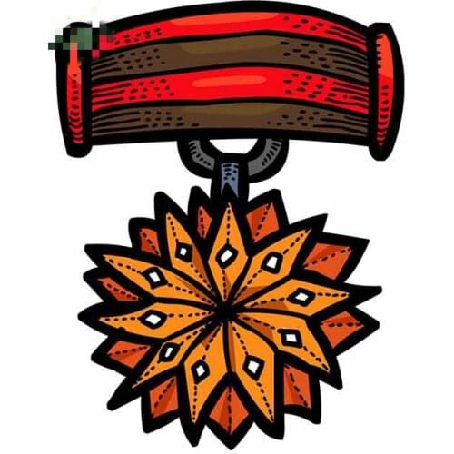 13cm x 9.9cm for Cartoon Image of Award Icon Badge Symbol Funny Car Stickers Waterproof Fashion SUV Decoration Decal