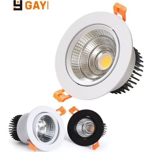 2PCS LED Dimmable Downlight COB Spotlight 85V-265V5W7W9W12W15W18W Embedded Ceiling Light Spotlight for Home Commercial Lighting