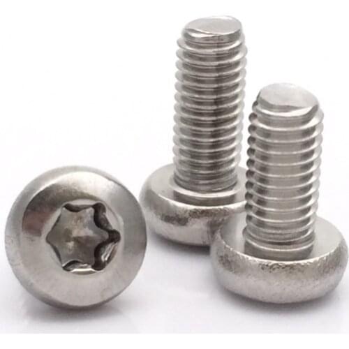 20pcs M4 Stainless steel Torx round head screw T&TX plum furniture decoration screws bolts 22mm-50mm length