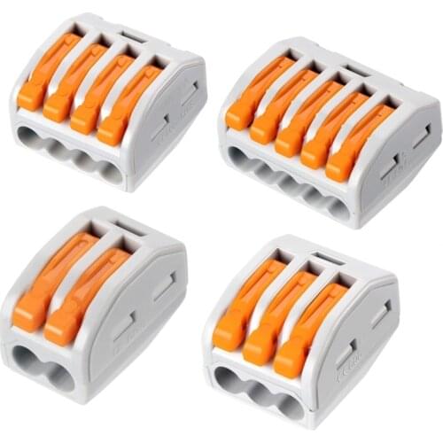 30/50/100pcs Universal Cable wire Connectors 222 TYPE Fast Home Compact wire Connection push in Wiring Terminal Block
