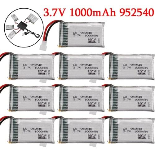 3.7V 1000mAh 25c Lipo Battery For Syma X5 X5C X5C-1 X5S X5SW X5SC V931 H5C CX-30 CX-30W RC Quadcopter Drone Spare Parts 952540