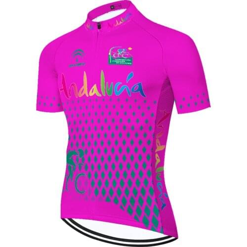 Andalucia Maglia Uomo Camisa Ropa Masculino Jersey Mallot Verano Hombre Equipamento Tenue Homme Camiseta Ciclismo Maillot Velo
