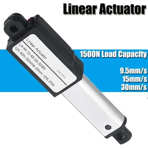 1500N 30mm Stroke Micro Linear Actuator 12V Electric Micro Linear Motor For Micro-devices Car Vessels Saving Energy Consumption