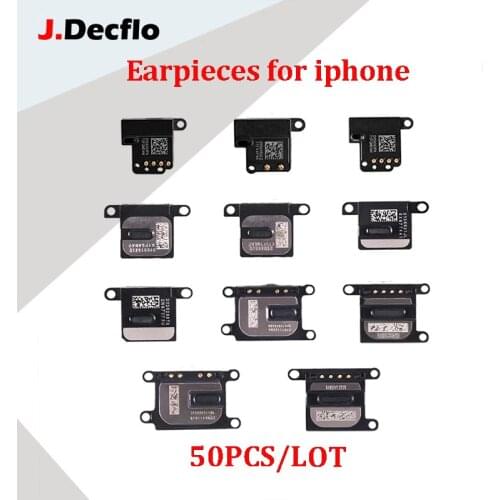 JDecflo 50Pcs/Lot Earpiece Flex Cable Ear Sound Speaker For iPhone 5G 5S 6 7 8 Plus Repair Replacement Parts